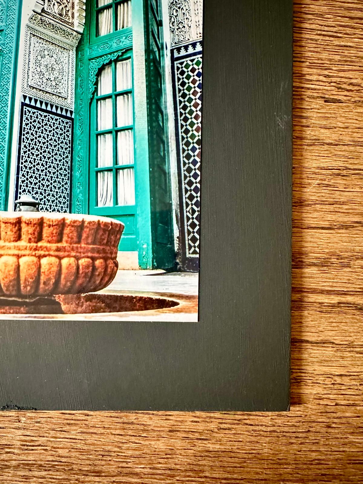 AFFICHE MAROC RIGIDE FOND NOIR PAYSAGE 24x30 - PATIO VERT