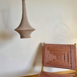 SUSPENSION EN CROCHET ARTISANALE MAROCAINE BEIGE KITAN