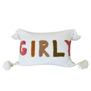 HOUSSE DE COUSSIN MAROCAIN 60x40 EN COTON « GIRLY » PASTEL