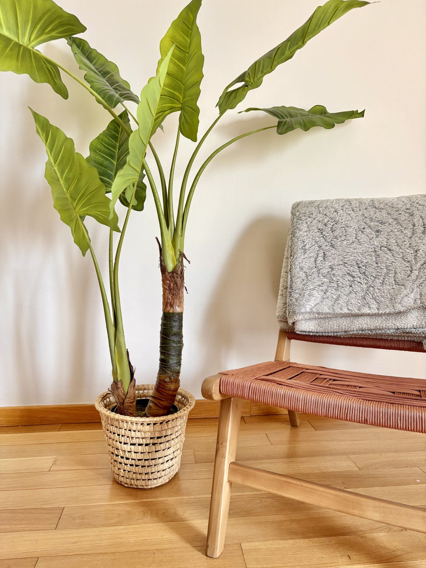 Photo CORBEILLE MAROCAINE EN PAILLE RONDE