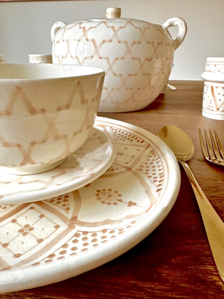 Photot service à thé marocain blanc - Inspiration Berbere