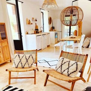 ambiance cocooning d'un intérieur avec de la décoration marocaine