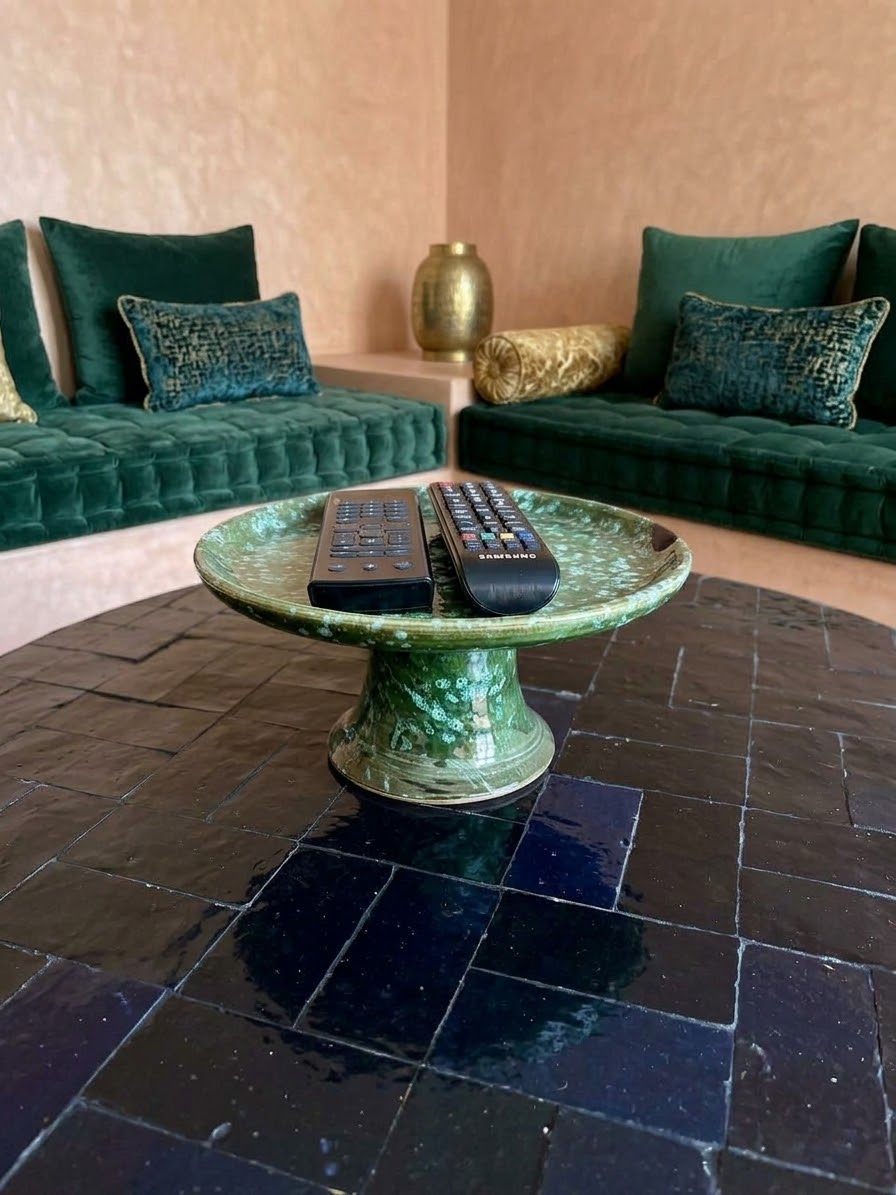 ASSIETTE SUR PIED MAROCAINE DÉGRADÉ VERTE – Image 3