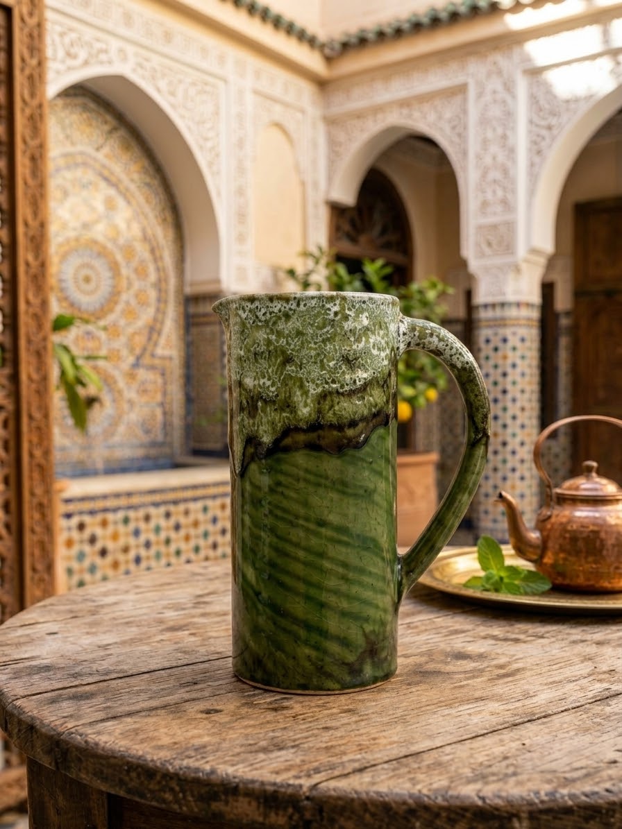 CARAFE MAROCAINE DÉGRADÉ VERT – Image 3